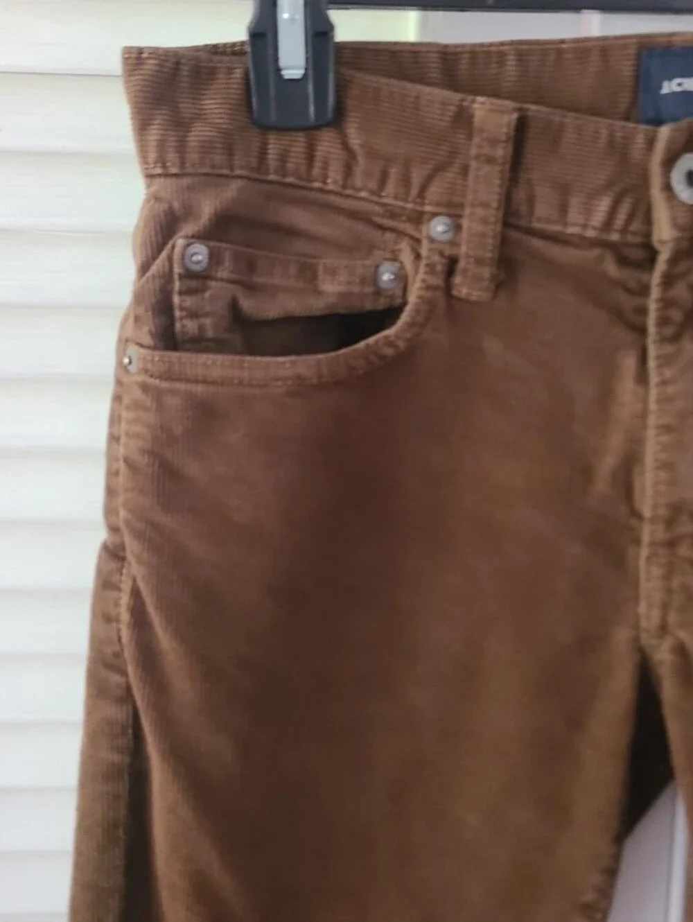 J.Crew 484 Brown Corduroy Slim Pants 28x32 Men's Straight Leg